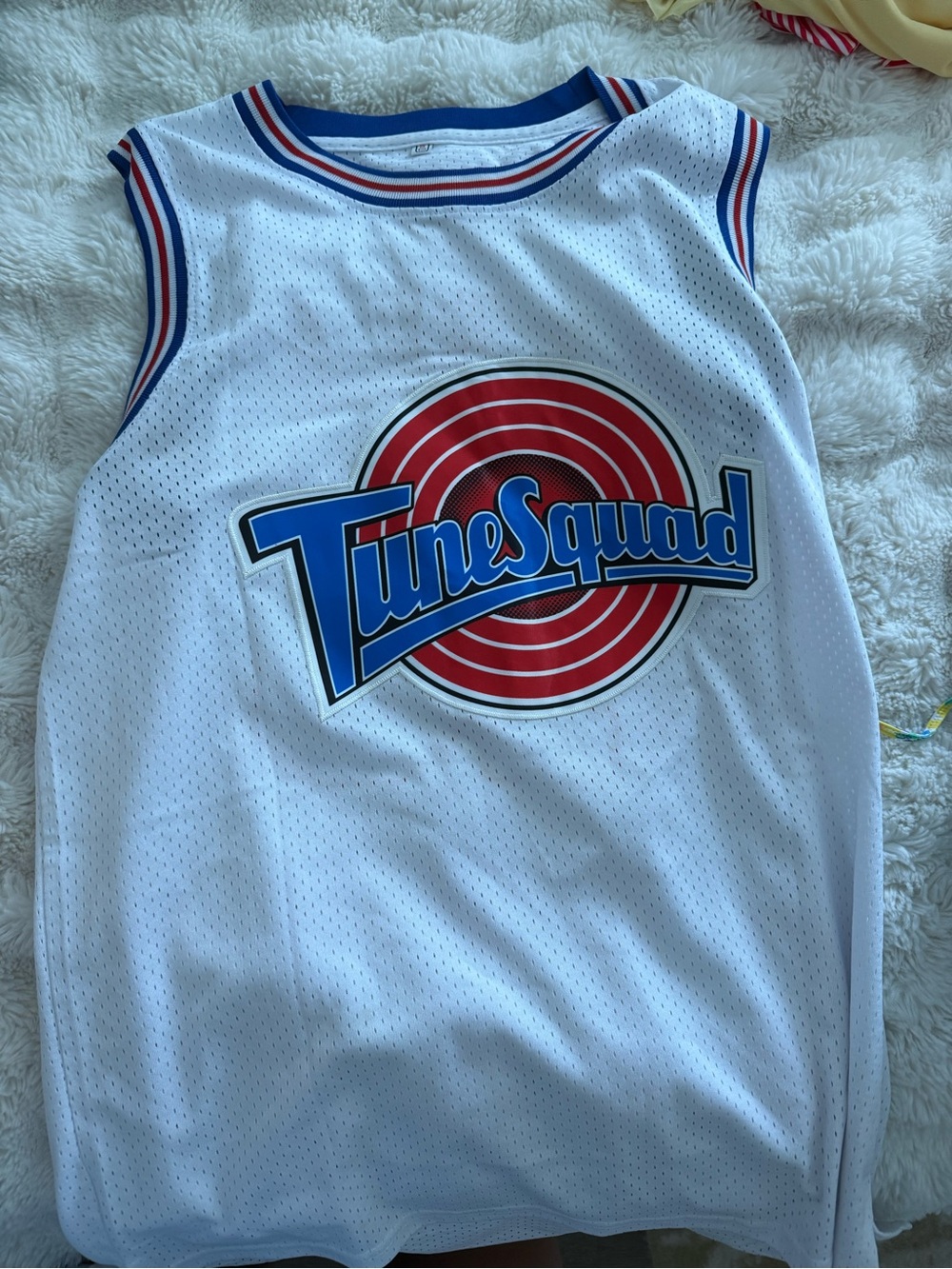 Mitchell & Ness White Jersey with Blue and Red Trim